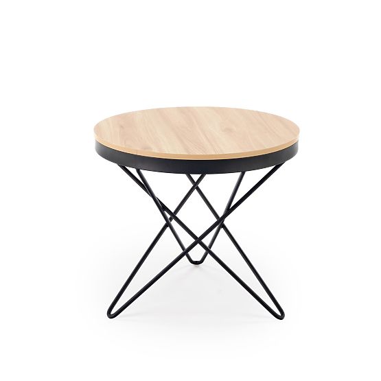 Konferenčný stolík LEILA, prírodný / čierny (1p=1ks)