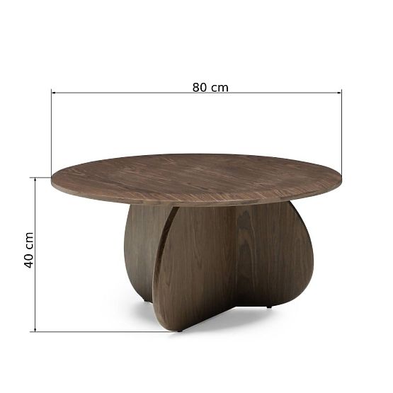 Konferenčný stolík Noku 80 cm, tmavý orech