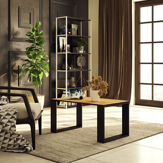 KONFERENČNÝ STOLÍK NOX DUB CRAFT / ČIERNY