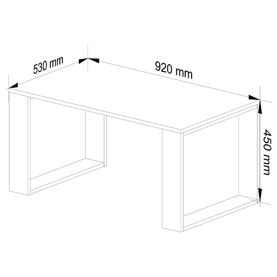 KONFERENČNÝ STOLÍK NOX DUB SONOMA / BIELY