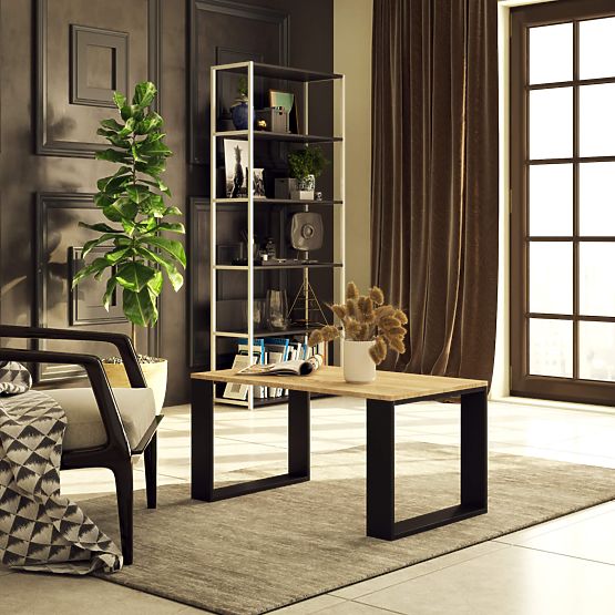 KONFERENČNÝ STOLÍK NOX DUB SONOMA / ČIERNY