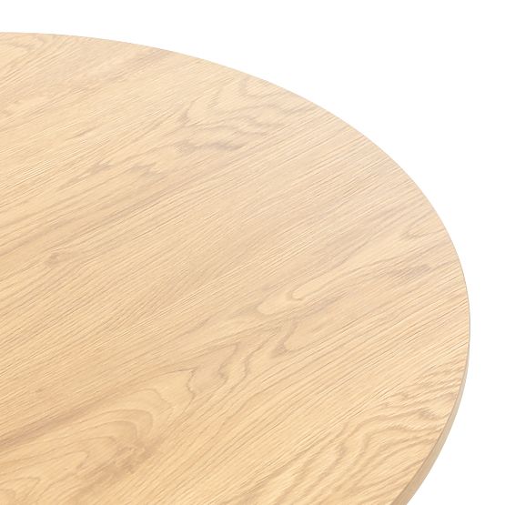 Konferenčný stolík Remigio 80 cm, okrúhly s lamelami, dub