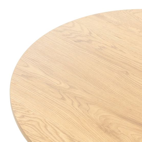 Konferenčný stolík Remigio 80 cm, okrúhly s lamelami, dub