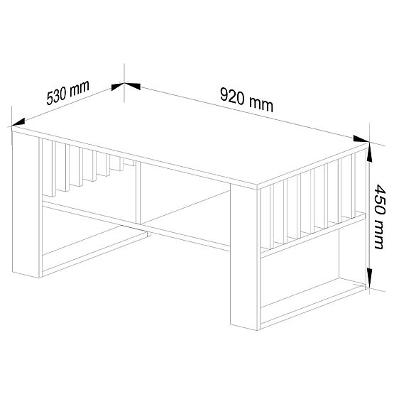 KONFERENČNÝ STOLÍK ROCKFORD DUB CRAFT / ČIERNY