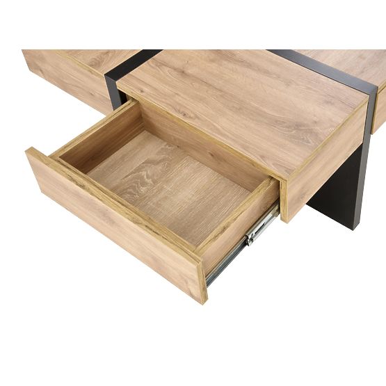 Konferenčný stolík SEVILLA S doska: dub craft, nohy: čierna