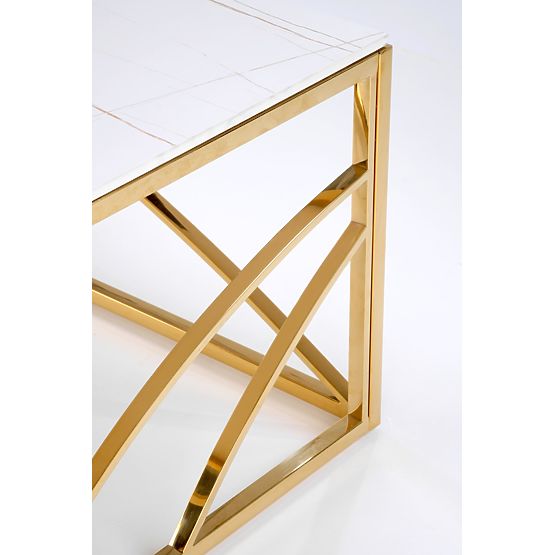 Konferenčný stolík UNIVERSE 3, biely mramor / zlatý (2p=1ks)