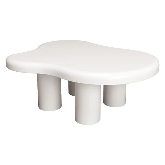Konferenčný stolík Vercelli 100 cm, biely
