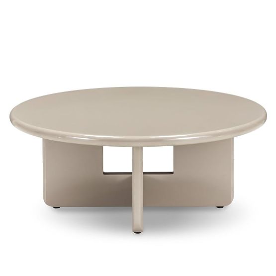 Konferenčný stolík Vinto 80 cm, béžový, lesklý
