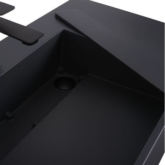 Konglomerátové umývadlo Archi 75 CM Sivý mat