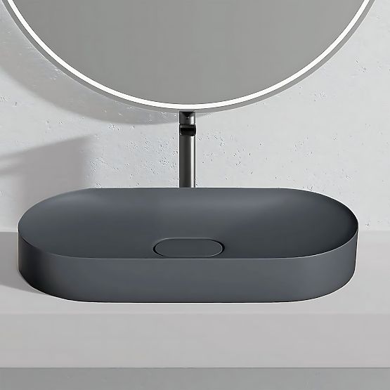 Konglomerátové umývadlo IRIS 71 CM sivý mat