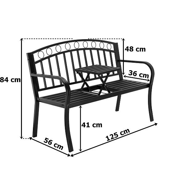 Kovová záhradná lavica BANCO