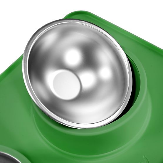Kovové Misky pre Psa alebo Mačku s Protišmykovou Podložkou Zelená PJ-087