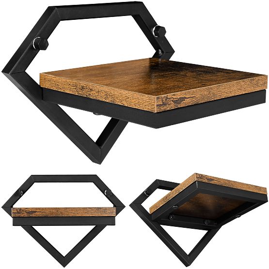 Kovový nástenný kvetináč čierny Doron Rustic loft