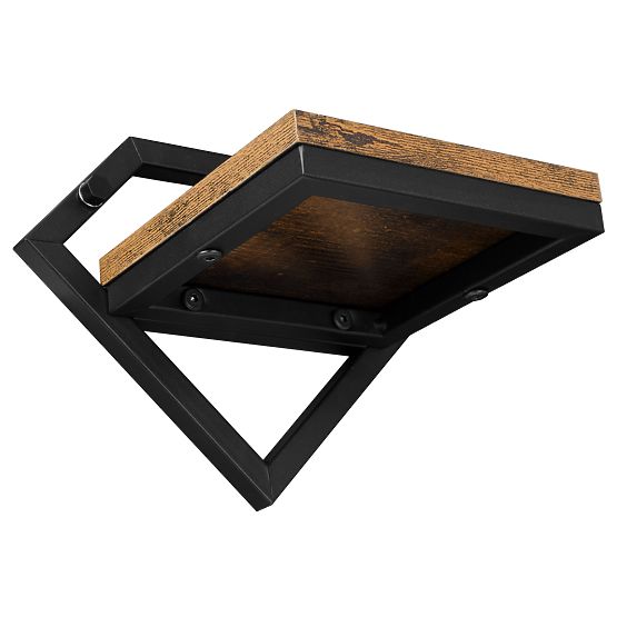 Kovový nástenný kvetináč čierny Doron Rustic loft