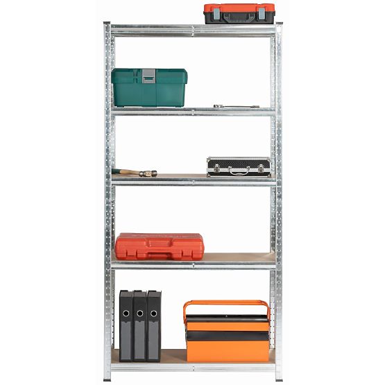 KOVOVÝ REGÁL 90x40x180 STRIEBORNÝ