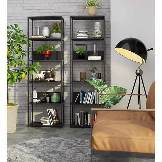 KOVOVÝ REGÁL LOFT 600 ČIERNY/ČIERNY