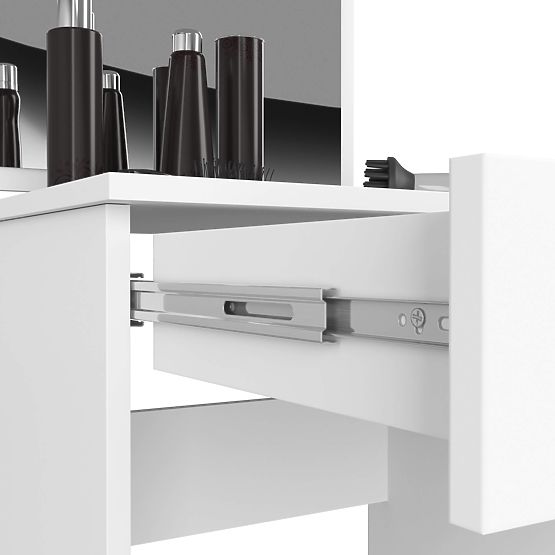 KOZMETICKÝ TOALETNÝ STOLÍK S ZRKADLOM P-2/SL 500x600 PRAVÝ PK BIELY