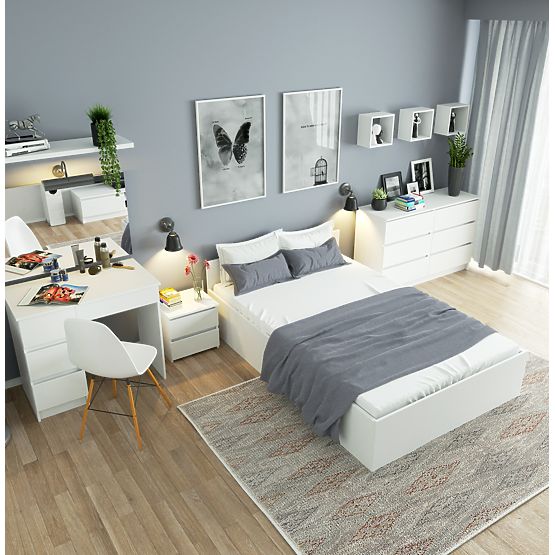 KOZMETICKÝ TOALETNÝ STOLÍK SO ZRKADLOM T-6/SL 900x600 PRAVÝ PK BIELY