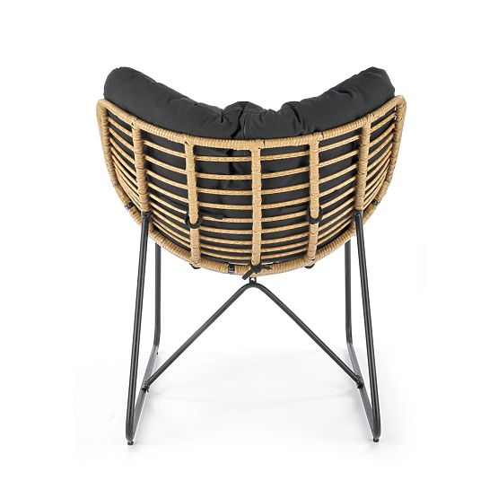 Kreslo WHISPER - čierne / prírodné