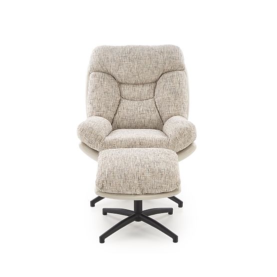 KRONOS kreslo s podnožkou, béžová / viacfarebná (1p=1ks)