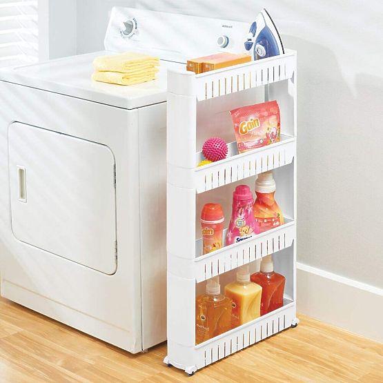 Kuchynská kúpeľňová polica biela 4 úrovne Osmera