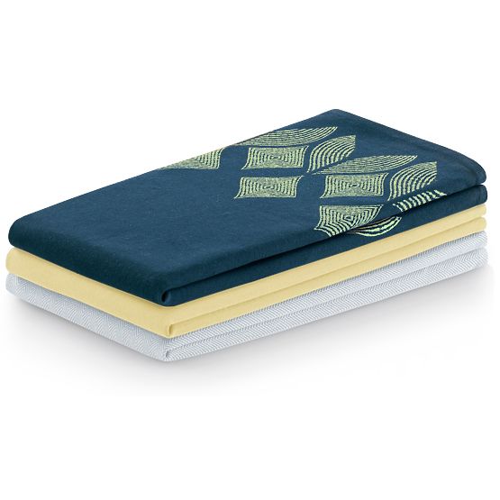 Kuchynská utierka LETTY žltá farba tlačený motív moderný štýl klasický 50x70 ameliahome