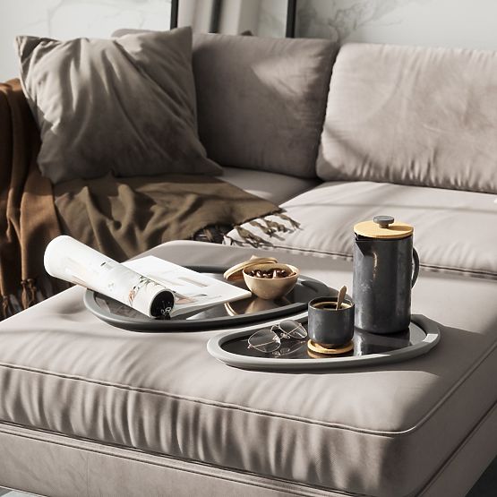 Kuchynské doplnky nepravidelného tvaru HUB farba grafitová štýl minimalistický umbra