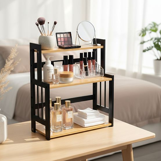 Kuchynský regál na korenie CEZAR NATURAL BLACK