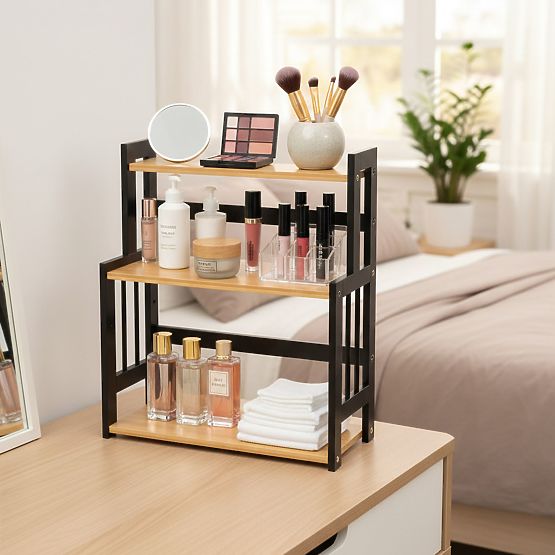 Kuchynský regál na korenie CEZAR NATURAL BLACK