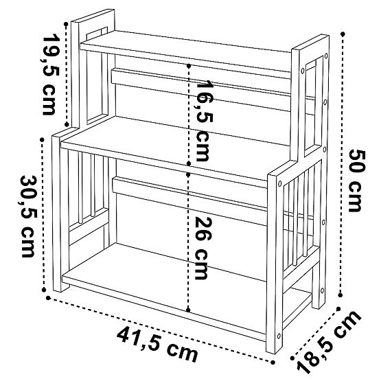 Kuchynský regál na korenie CEZAR NATURAL BLACK