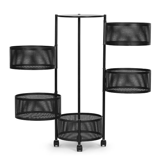 Kuchynský regál pomocník organizér otočné police 5 úrovní kov ModernHome