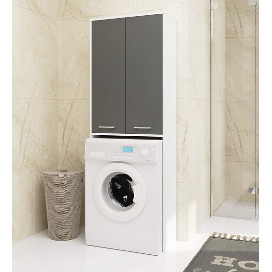 KÚPEĽŇA FIN 180 STĹP PRÁČKA PLNÉ 2D - BIELA / ŠEDÁ