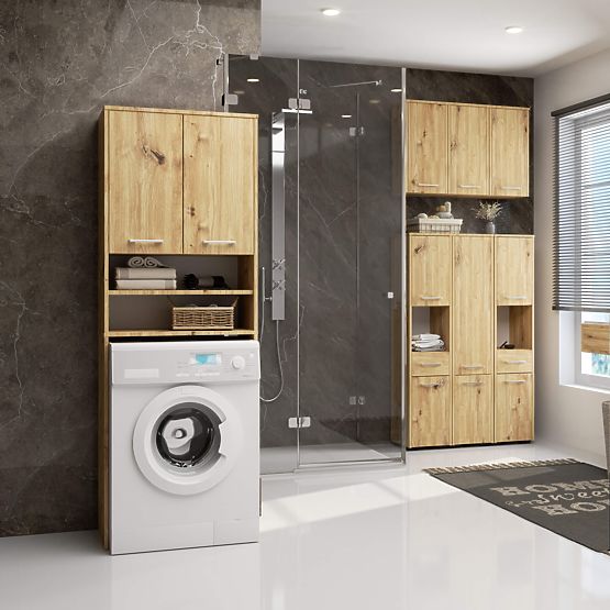 KÚPEĽŇOVÁ POLICA FIN NAD PRÁČKU DUB ARTISAN