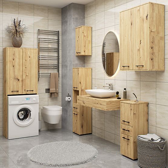 KÚPEĽŇOVÁ SKRINKA FIN 2 DVERE DUB ARTISAN