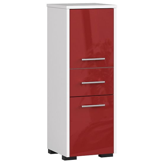 KÚPEĽŇOVÁ SKRINKA FIN STĹP 30 2D 1SZ 85cm PK ČERVENÝ LESK