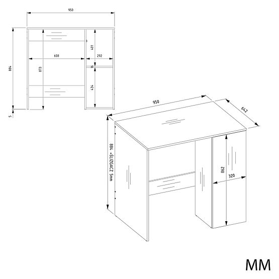 Kúpeľňová skrinka na práčku s dvierkami POLA NP 1D BIELA 2 Police