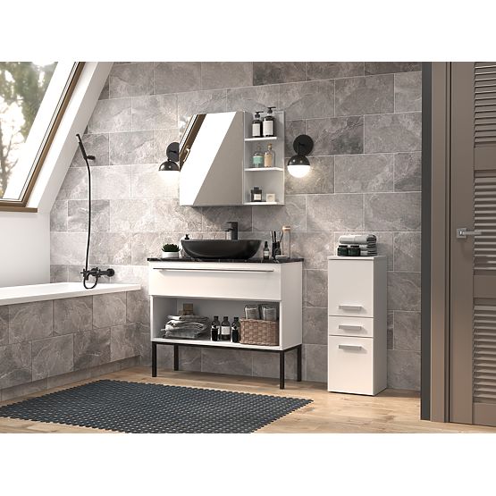 Kúpeľňová skrinka Nel V DDS BIELA