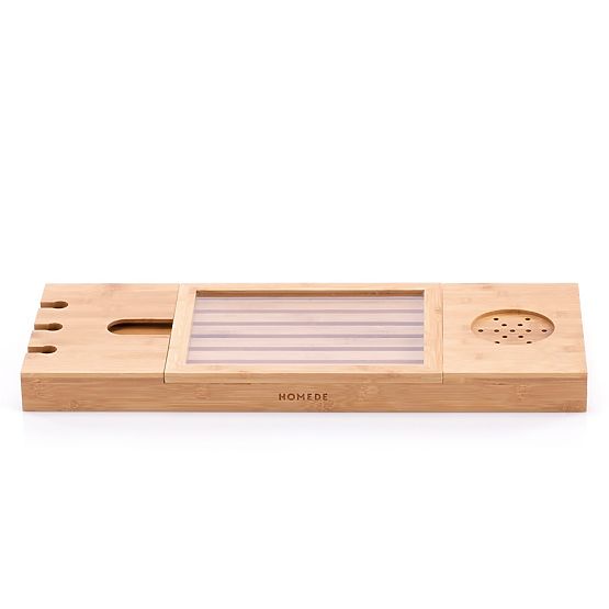 Kúpeľňové doplnky MELEDYN svetlohnedej farby v štýle boho stojace pre vnútorné použitie homede