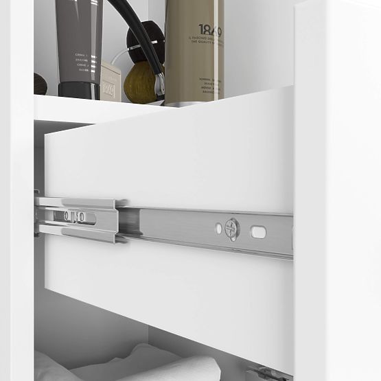 KÚPEĽŇOVÝ REGÁL FIN STĹP 30 2D 1SZ 1W 140cm PK BIELY