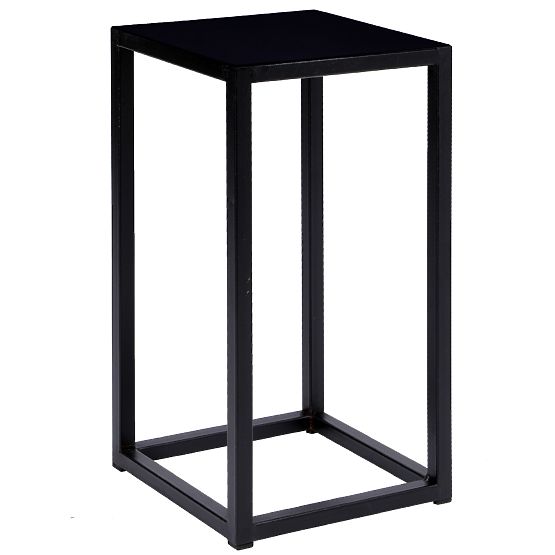 Kvetinový stojan Piatto loft 40 cm čierny