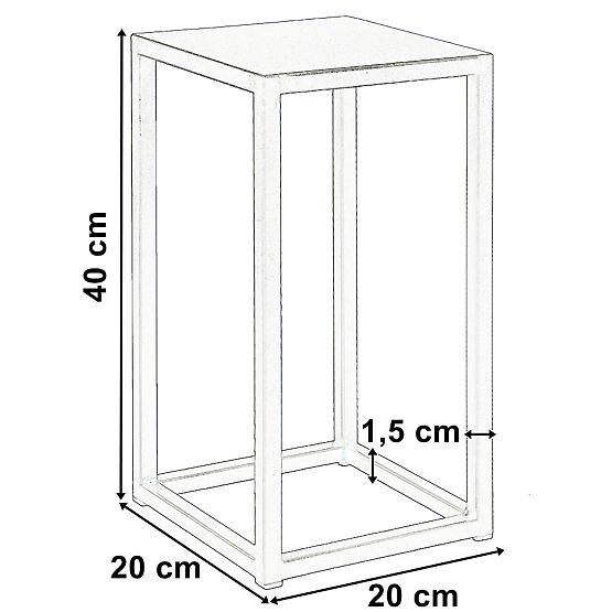 Kvetinový stojan Piatto loft 40 cm čierny