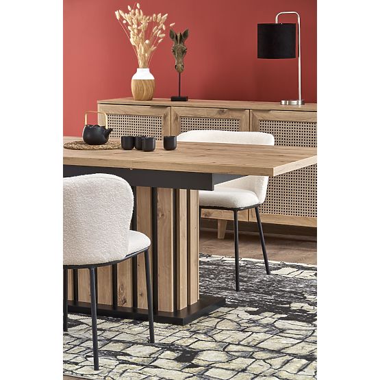 LAMELLO rozkladací stôl 160-210/90 cm dub artisan/čierny