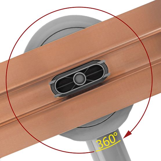 Lineárny odtok REA NEOX SLIM PRO kartáčovaná meď 60