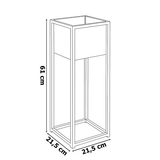 Loftový kvetináč Concove 60 cm čierny