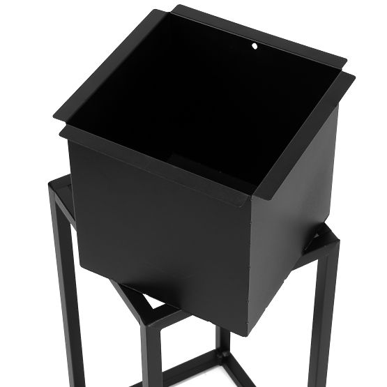 Loftový kvetináč Concove 60 cm čierny