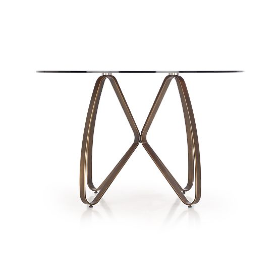 LUNGO stôl zlatý antický / hnedý (2p=1ks)