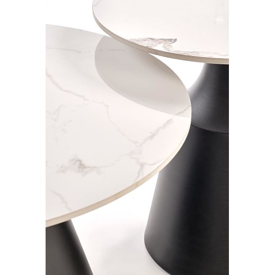 MAGNETA sada 2 lavíc, biely mramor / čierna (2p=1ks)