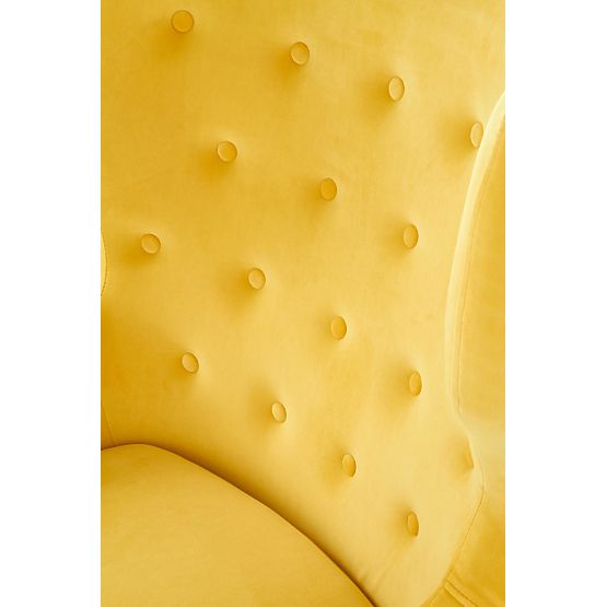 MARVEL žlté / prírodné relaxačné kreslo