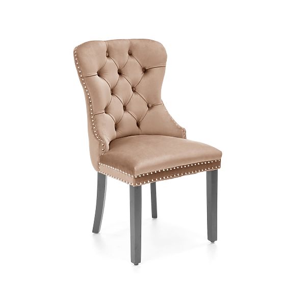 MIYA stolička čierna / poťah: béžová (1p=2ks)