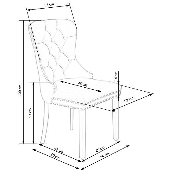 MIYA stolička čierna / poťah: béžová (1p=2ks)